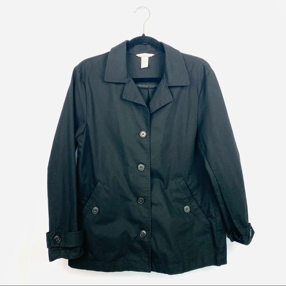 H&M Jackets & Blazers - H&M Shacket Black Coat Shirt Jacket Button Down